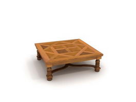 Japanese style tea table 3d model preview