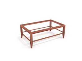 Small glass coffee table 3d model preview