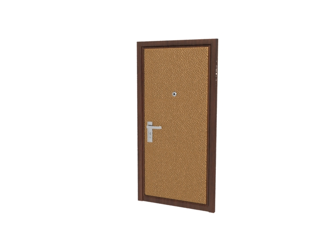 Highly detailed security door 3d rendering