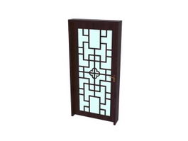 Antique art door 3d model preview