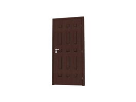 Exterior Solid Wooden Door 3d model preview