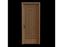 Modern wood door 3d model preview