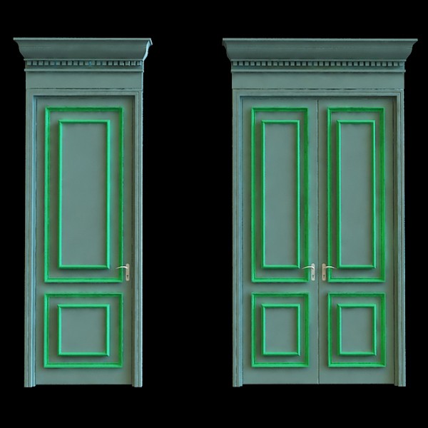 Antique doors 3d rendering