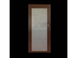 Side fixed glass glazing door 3d model preview