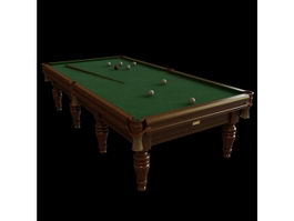 Highly detailed billiards ball 3d model preview