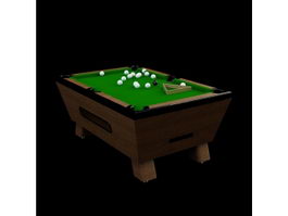 Classic billiards table 3d model preview