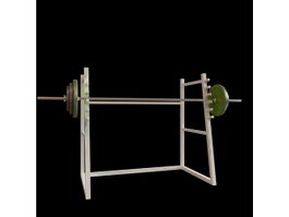 Barbell and deep squat stand 3D Model Download - 3dsmax Files - CadNav