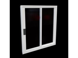 Horizontally sliding window 3d model preview