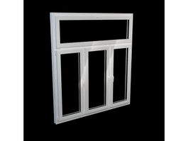 Aluminum living room window 3d model preview