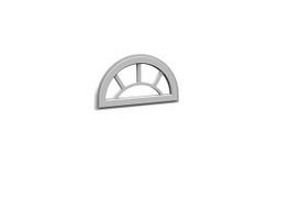 Arched window 3d model preview