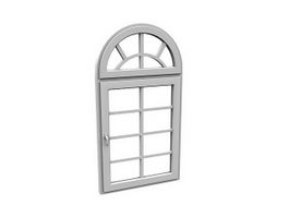 Arched single window 3d model preview