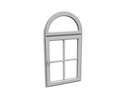 Arched casement window 3d model preview
