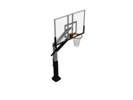 Adjustable basketball stand 3d model preview