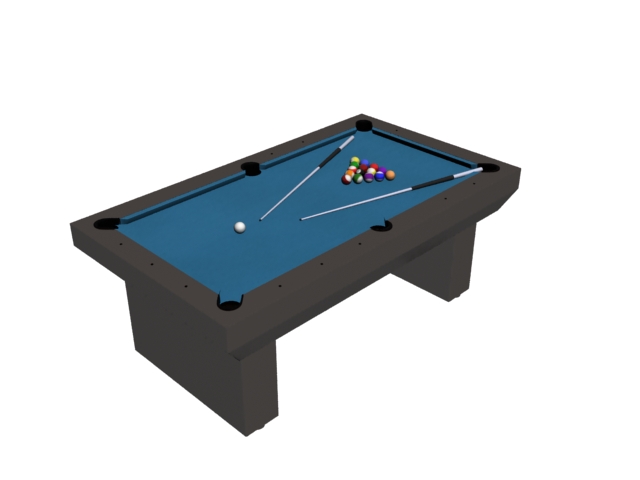 English billiards table 3d rendering