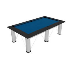 Snooker pool table 3d model preview