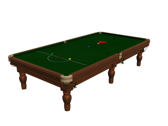International snooker table 3d rendering