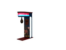 Punch boxing game machine 3d model preview