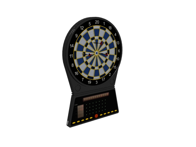 Electric dart board machine 3d rendering