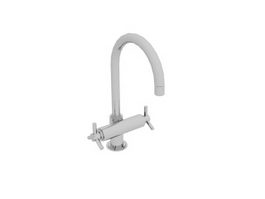 Double handle basin faucet 3d model preview