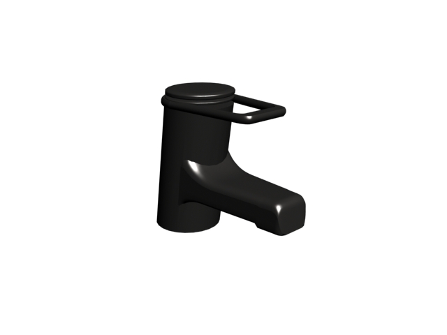 Cold water faucet 3d rendering