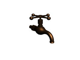 Industrial sink faucet 3d model preview