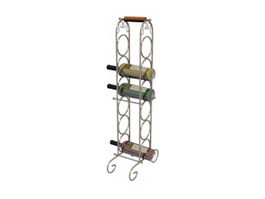 Metal wire wine rack 3d preview
