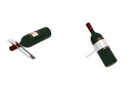 Table Wine Rack 3d model preview