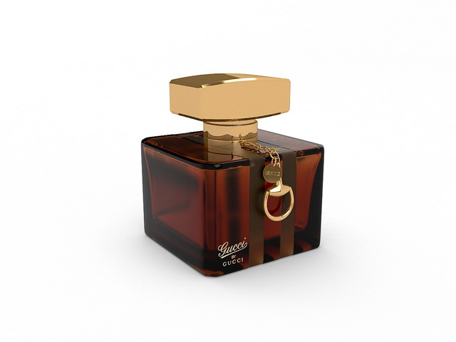 Gucci perfume 3d rendering