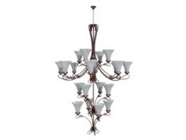 Ornate chandelier 3d model preview