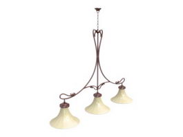 Decorative pendant lamp 3d model preview