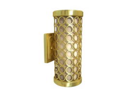 Decorated with brass wall lamp 3d model preview