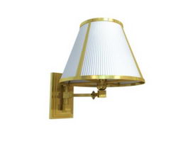 Classic brass wall lamp 3d model preview