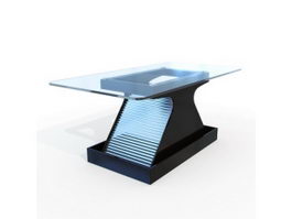 Modern glass coffee table 3d model preview