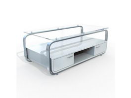 Bent glass coffee table 3d model preview