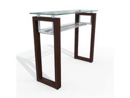 Glass bar table 3d preview