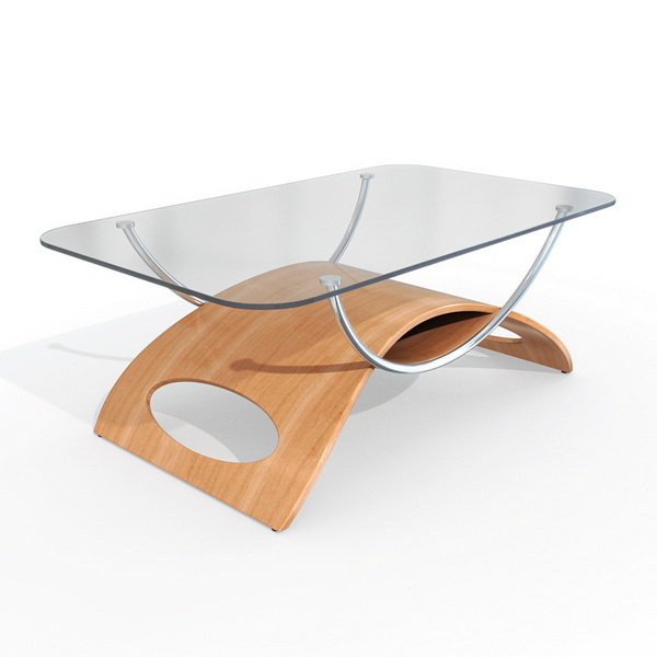 Modern coffee table sofa side table 3d rendering
