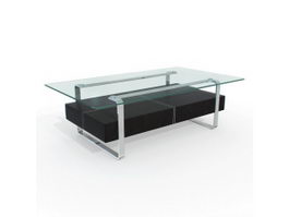Mordern style glass table 3d preview