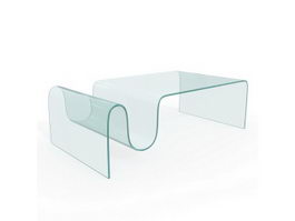 Bent glass table 3d preview