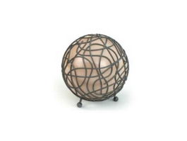 Spherical floor lamp 3d model preview
