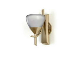 Brass wall lamp 3d model preview