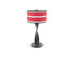 Fabric table lamp 3d model preview