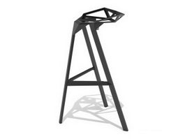 Stackable bar stool 3d model preview