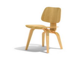 Ray Eames DCW wood dining chair 3d model preview