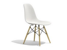 Ray Eames DSW plastic dining side chair 3d model preview