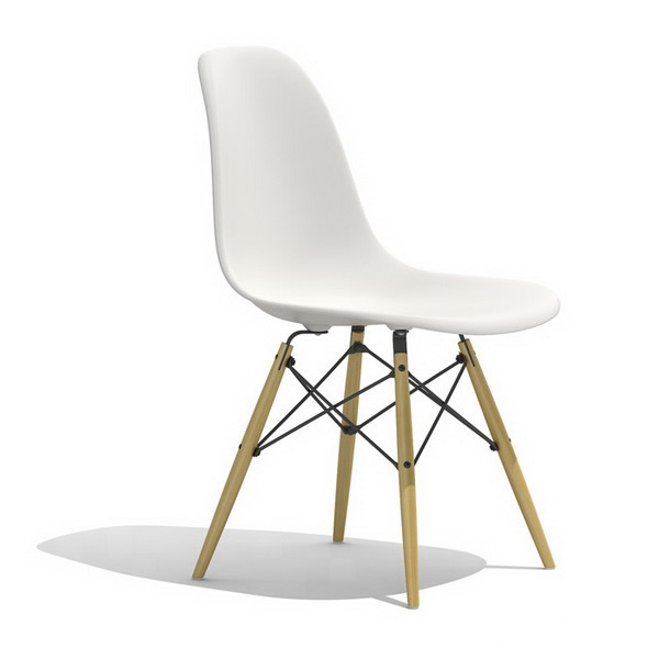 Ray Eames DSW plastic dining side chair 3d rendering