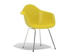 Ray Eames DAX plastic dining armchair 3d model preview