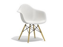 Ray Eames DAW plastic dining armchair 3d model preview