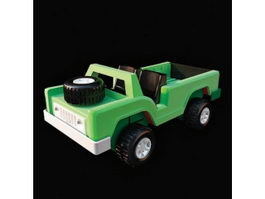 Plastic toy car 3d preview