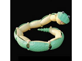 Plastic rattlesnake baby toy 3d preview