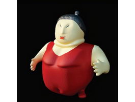 Cartoon toy plastic figure 3d model preview